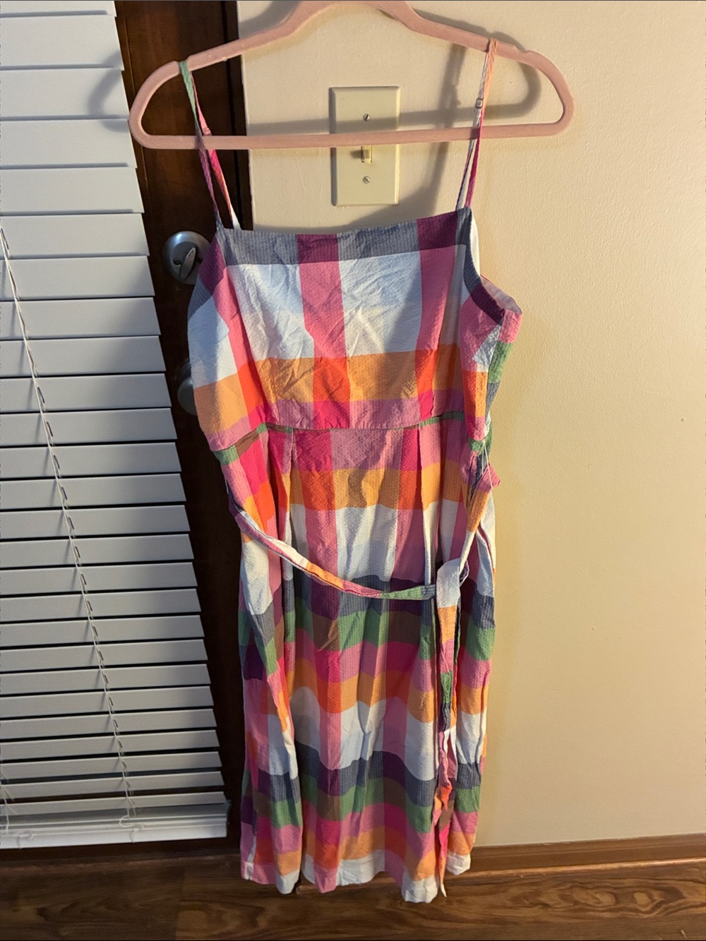 kate spade Multicolor Plaid Summer Dress — Pink, Green, Blue